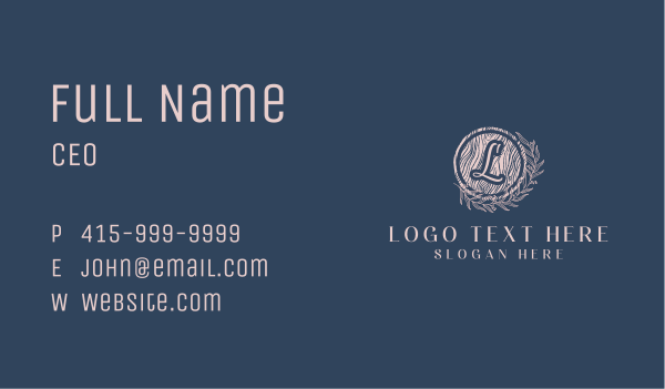 Wellness Classy Lettermark Business Card Design Image Preview