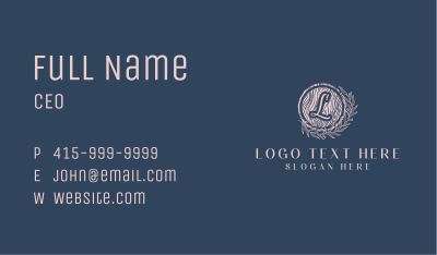 Wellness Classy Lettermark Business Card Image Preview