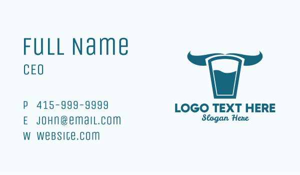 Milk Glass Horns  Business Card Design Image Preview