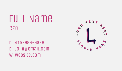 Graffiti Paint Lettermark Business Card Image Preview