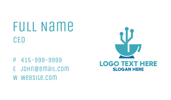 Technological Coffee Business Card Design Image Preview