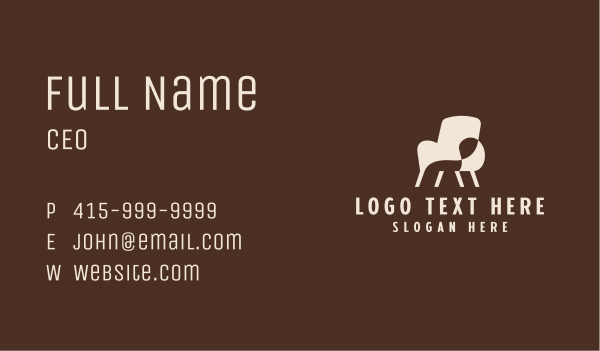 Chair Furniture Home Decoration Business Card Design Image Preview