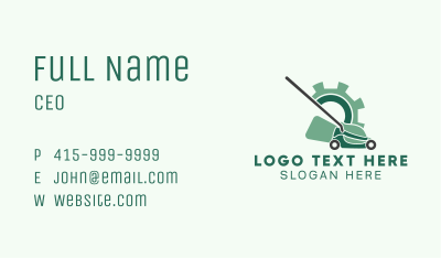Lawn Mower Gear Business Card Image Preview