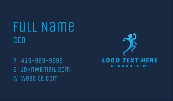 Running Employee Man Business Card Design Image Preview