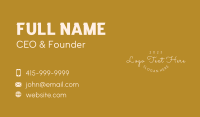 Elegant Cursive Wordmark Business Card Preview