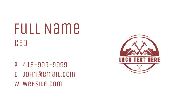Hammer House Contractor Business Card Design Image Preview