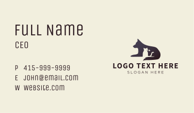 Cat Dog Love Business Card Image Preview