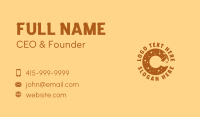 Donut Bake House Letter C Business Card Design