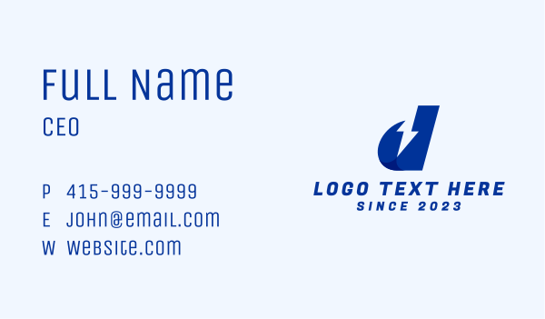 Lightning Company Letter D Business Card Design Image Preview