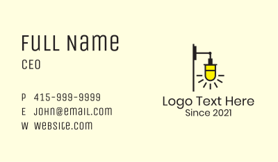 Wall Lighting Fixture Business Card Image Preview