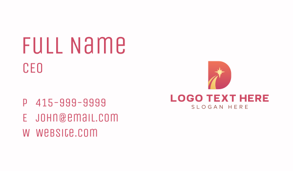 Multimedia Entertainment Star Business Card Design Image Preview