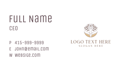 Wellness Nature Tree Woman Business Card Image Preview