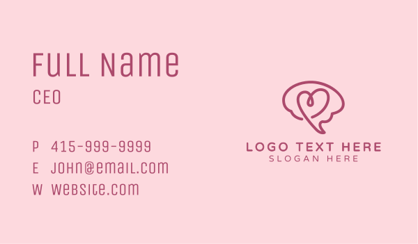 Mental Health Heart Brain Business Card Design Image Preview