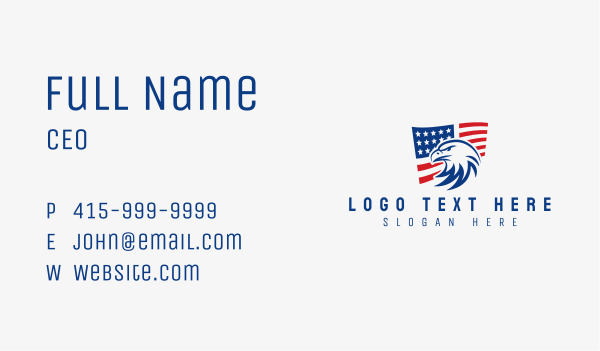 American Flag Eagle Business Card Design Image Preview