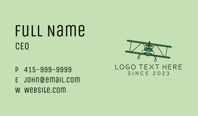 Military War Aircraft Business Card Image Preview