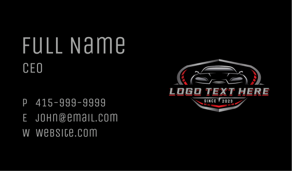 Premium Car Garage Business Card Design Image Preview