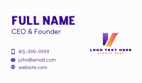 Professional Generic Letter V  Business Card Image Preview
