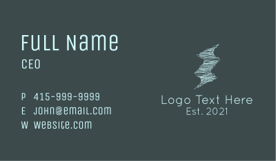 Scribble Twister Lightning Business Card Image Preview