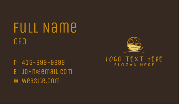 Latte Coffee Shop Business Card Design Image Preview