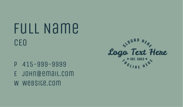 Stylish Apparel Wordmark Business Card Design Image Preview