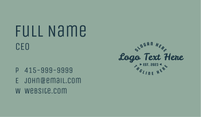 Stylish Apparel Wordmark Business Card Image Preview