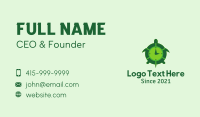 Green Turtle Clock Business Card Image Preview