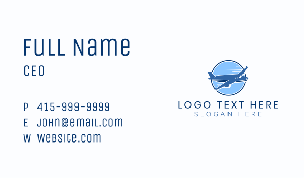 Jet Plane Travel Business Card Design Image Preview