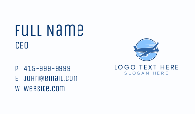 Jet Plane Travel Business Card Image Preview