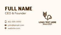 Minimalist Wheat Cup Business Card Image Preview