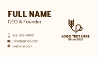 Minimalist Wheat Cup Business Card Preview