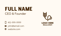 Minimalist Wheat Cup Business Card Image Preview