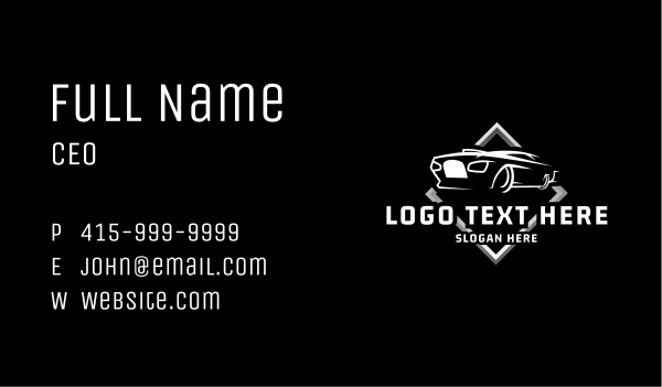 White car Vehicle Business Card Design Image Preview