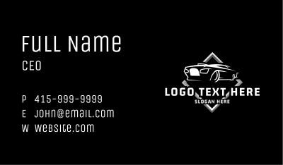 White car Vehicle Business Card Image Preview