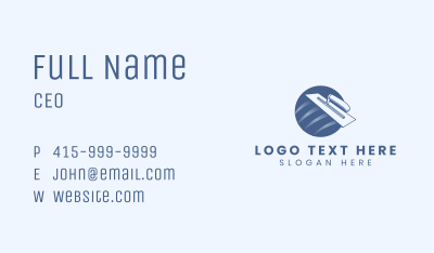 Trowel Plastering Construction Business Card Image Preview