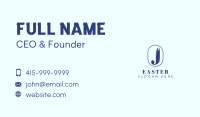 Blue Letter J Badge Business Card Image Preview
