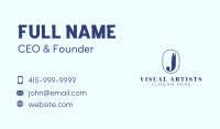 Blue Letter J Badge Business Card Image Preview