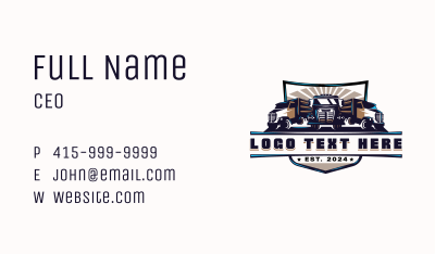 Truck Fleet Cargo Business Card Image Preview