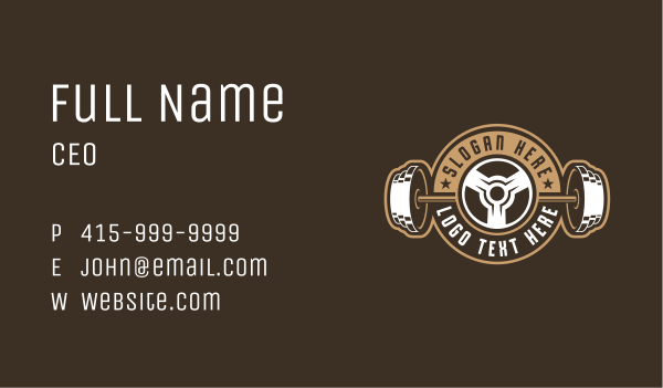 Fitness Barbell Gym Business Card Design Image Preview
