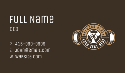 Fitness Barbell Gym Business Card Image Preview