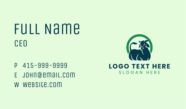 Cow Animal Farm Business Card Design Image Preview