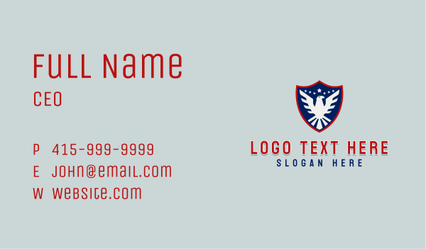 America Eagle Shield Business Card Design Image Preview