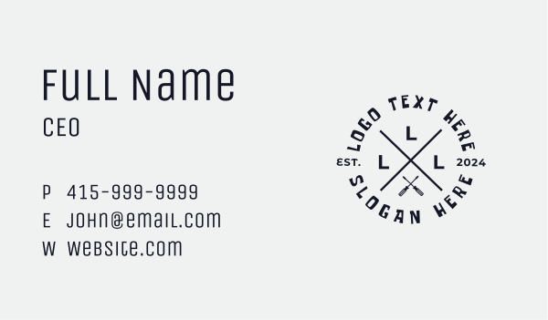 Tools Hardware Lettermark Business Card Design Image Preview