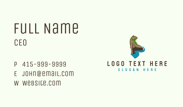 River Horse Animal Business Card Design Image Preview