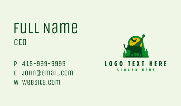 Forest Animal Jungle Business Card Design Image Preview