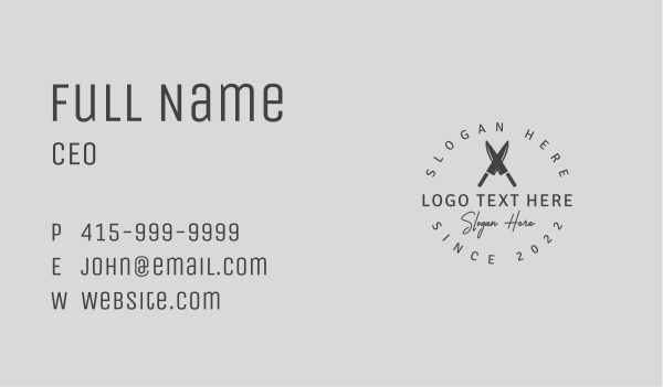 Gray Knife Seal Business Card Design Image Preview