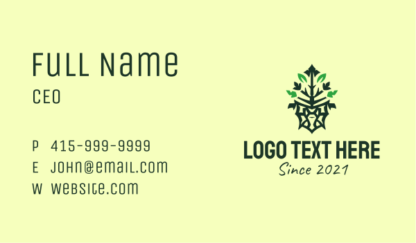 Green Tree Deity Business Card Design Image Preview