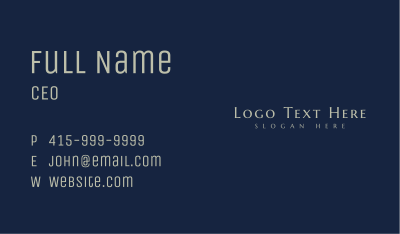 Premium Minimalist Wordmark Business Card Image Preview