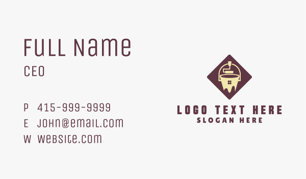 House Painting Paint Bucket  Business Card Design Image Preview
