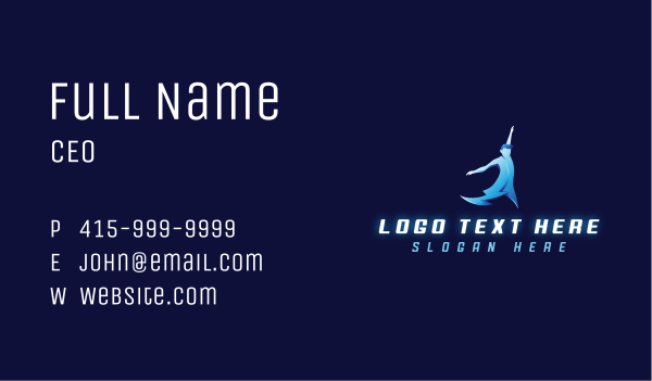 Athletic Lightning Bolt Business Card Design Image Preview