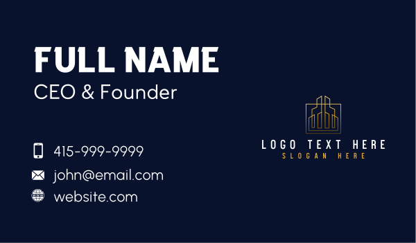 Realty Building Property Business Card Design